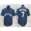 Chicago White Sox #7 Tim Anderson Navy Cool Base Stitched Jersey
