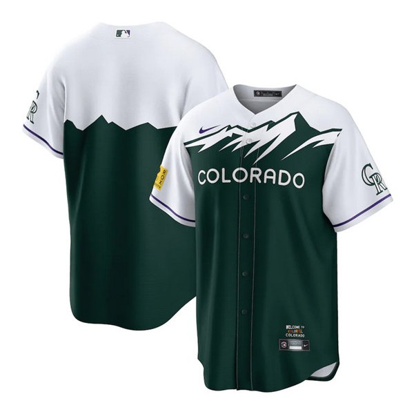 Colorado Rockies Blank 2022 Green City Connect Stitched Jersey