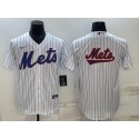 New York Mets White Team Big Logo Cool Base Stitched Jersey