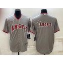 Los Angeles Angels Gray Team Big Logo Cool Base Stitched Jersey