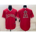 Los Angeles Angels Red Team Big Logo Cool Base Stitched Jersey