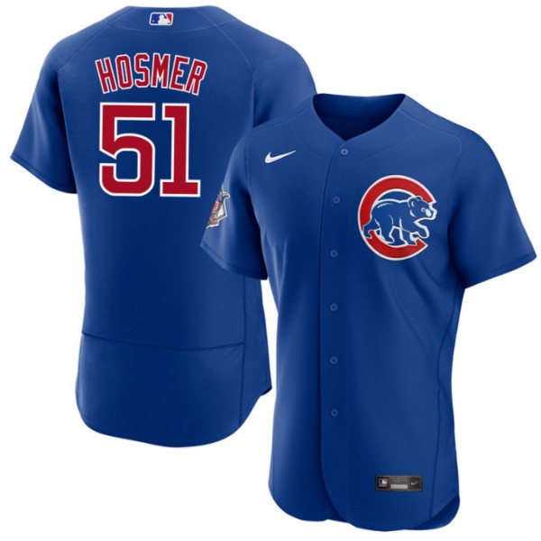 Chicago Cubs #51 Eric Hosmer Royal Flex Base Stitched Jersey
