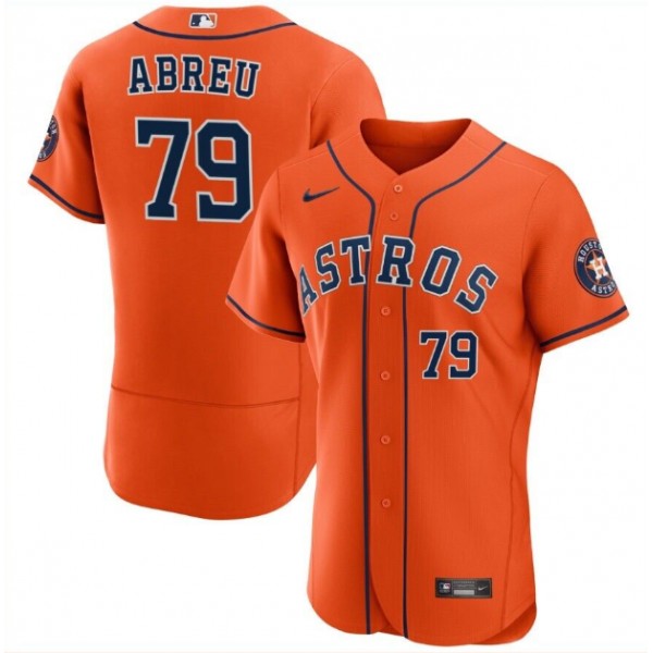 Houston Astros #79 José Abreu Orange Flex Base Stitched Jersey