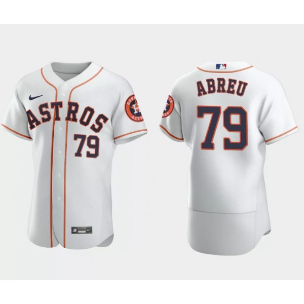 Houston Astros #79 José Abreu White Flex Base Stitched Jersey