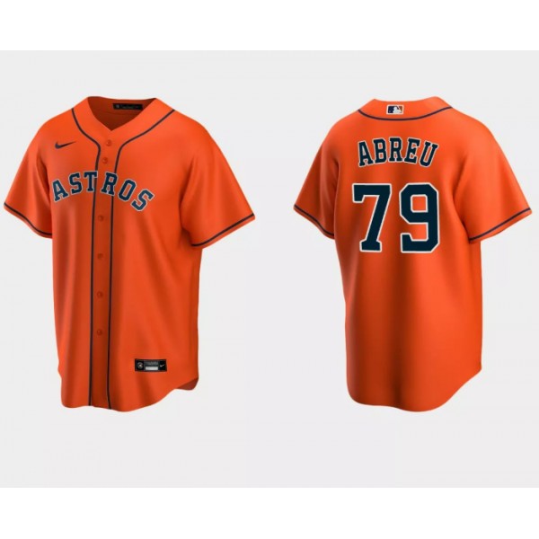 Houston Astros #79 José Abreu Orange Cool Base Stitched Jersey