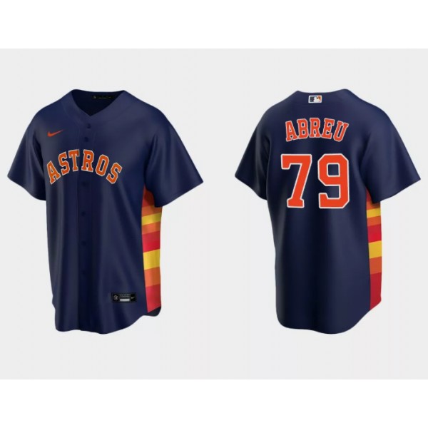 Houston Astros #79 José Abreu Navy Cool Base Stitched Jersey