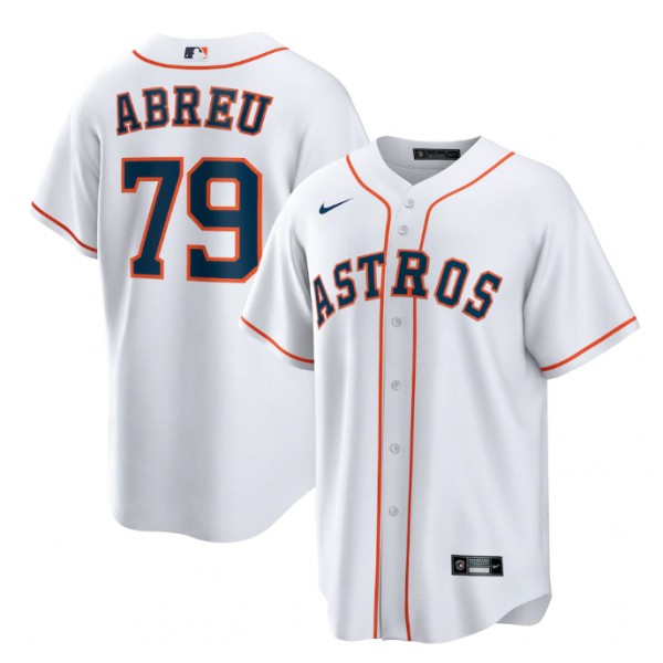 Houston Astros #79 José Abreu White Cool Base Stitched Jersey