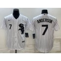 Chicago White Sox #7 Tim Anderson White Cool Base Stitched Jersey