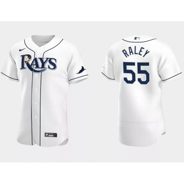 Tampa Bay Rays #55 Luke Raley White Flex Base Stitched Jersey