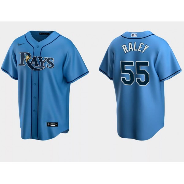 Tampa Bay Rays #55 Luke Raley Light Blue Cool Base Stitched Jersey
