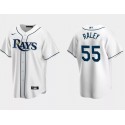 Tampa Bay Rays #55 Luke Raley White Cool Base Stitched Jersey