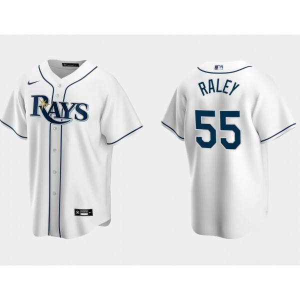 Tampa Bay Rays #55 Luke Raley White Cool Base Stitched Jersey