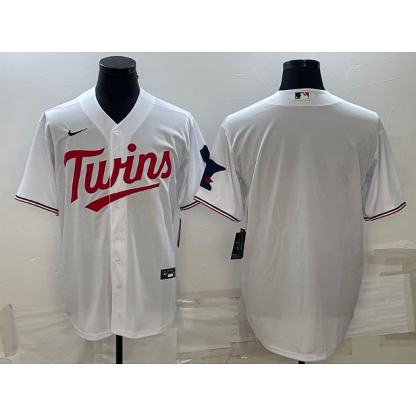 Minnesota Twins Blank White Cool Base Stitched Jersey