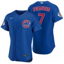 Chicago Cubs #7 Dansby Swanson Royal Flex Base Stitched Jersey