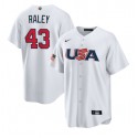 USA #43 Brooks Raley 2023 White World Classic Stitched Jersey