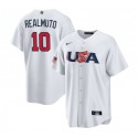 USA #10 J.T. Realmuto 2023 White World Classic Stitched Jersey