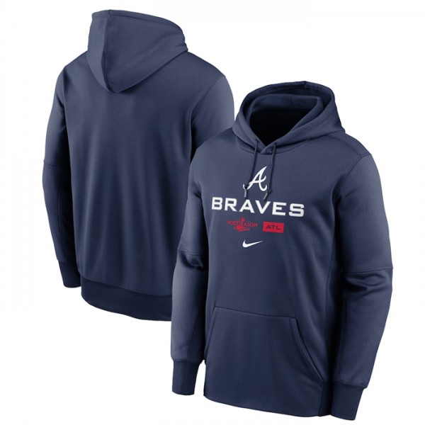 Atlanta Braves Navy 2022 Performance Pullover Hoodie