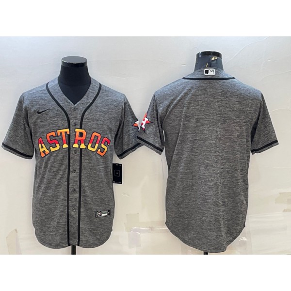 Houston Astros Blank Grey Cool Base Stitched Jersey