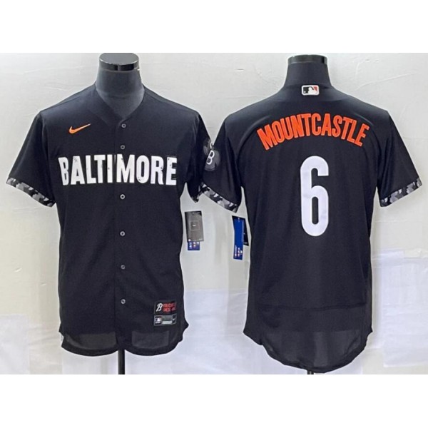 Baltimore Orioles #6 Ryan Mountcastle Black 2023 City Connect Flex Base Stitched Jersey