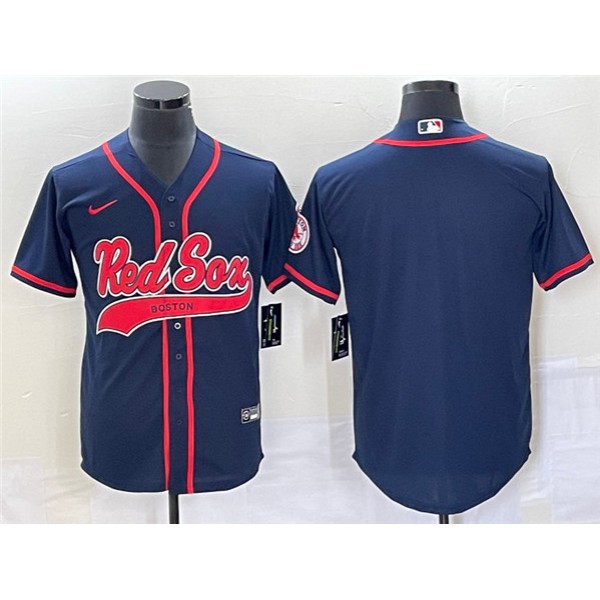 Boston Red Sox Blank Navy Cool Base Stitched Jersey