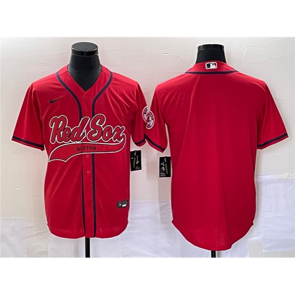 Boston Red Sox Blank Red With Patch Cool Base Stitched Jersey