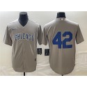 Chicago Cubs #42 Bruce Sutter Gray Cool Base Stitched Jersey
