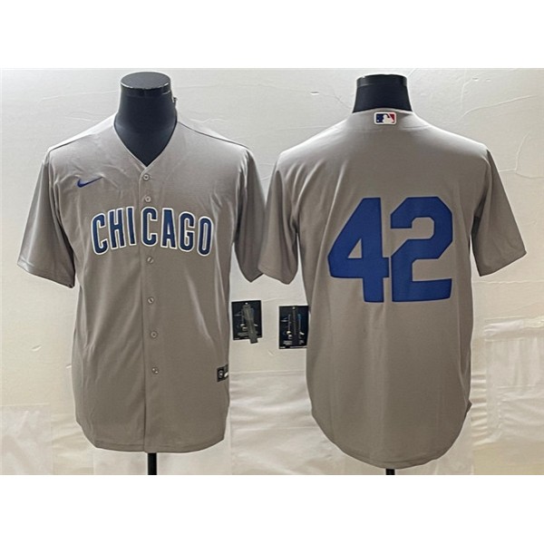 Chicago Cubs #42 Bruce Sutter Gray Cool Base Stitched Jersey
