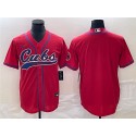 Chicago Cubs Blank Red Cool Base Stitched Jersey