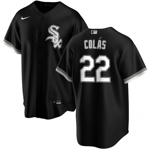 Chicago White Sox #22 Oscar Colás Black Cool Base Stitched Jersey
