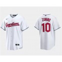 Cleveland Guardians #10 Mike Zunino White Cool Base Stitched Jersey