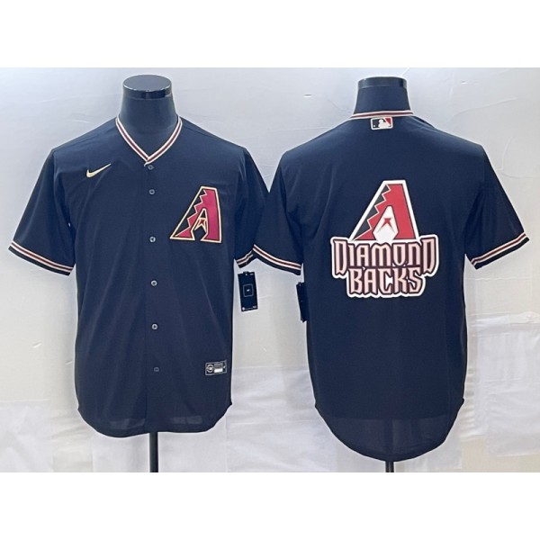 Arizona Diamondbacks Black Team Big Logo Cool Base Stitched Jersey