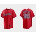 Cleveland Guardians #99 James Karinchak Red Cool Base Stitched Jersey