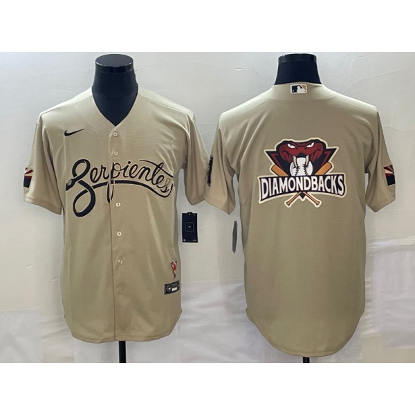 Arizona Diamondbacks Gold City Connect Team Big Logo Cool Base Stitched Jersey