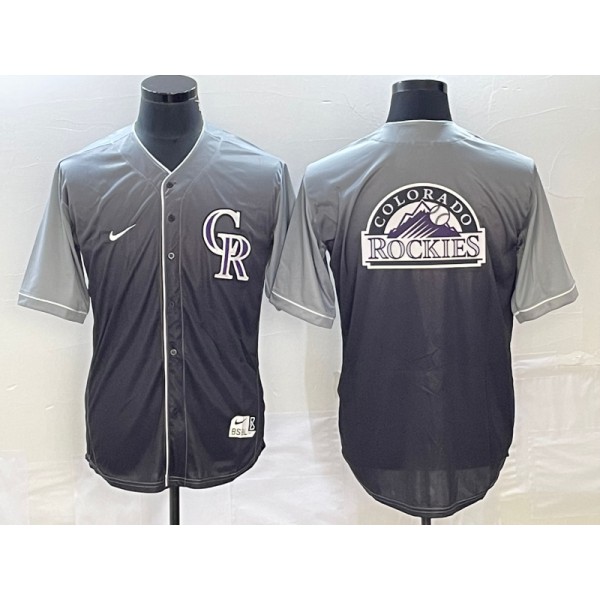 Colorado Rockies Gray Drrift Edition Team Big Logo Stitched Jersey