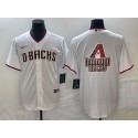 Arizona Diamondbacks White Team Big Logo Cool Base Stitched Jersey