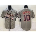 Houston Astros #10 GrayYuli Gurriel Gray With Patch Cool Base Stitched Jersey