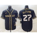 Houston Astros #27 Jose Altuve Black City Connect Cool Base Stitched Jersey
