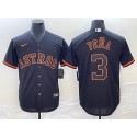 Houston Astros #3 Jeremy PeNa Black Cool Base Stitched Jersey