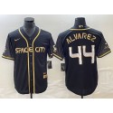 Houston Astros #44 Yordan Alvarez Black City Connect Cool Base Stitched Jersey