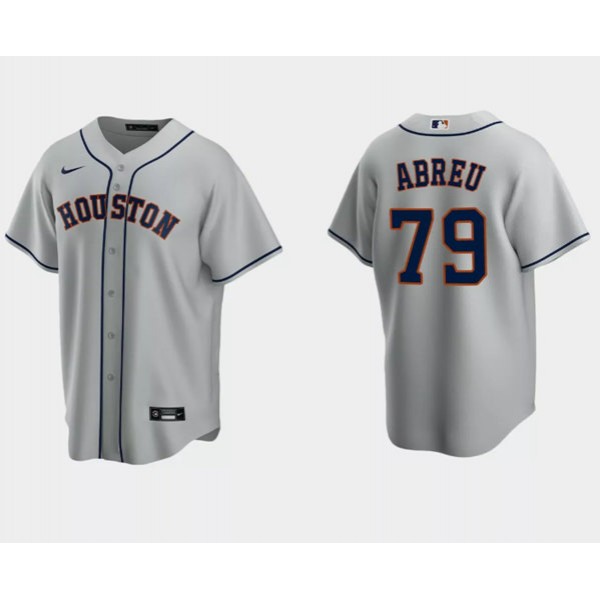 Houston Astros #79 José Abreu Gray Cool Base Stitched Jersey
