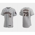 Houston Astros #79 José Abreu Gray Flex Base Stitched Jersey