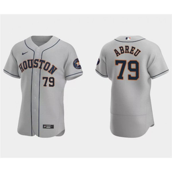 Houston Astros #79 José Abreu Gray Flex Base Stitched Jersey