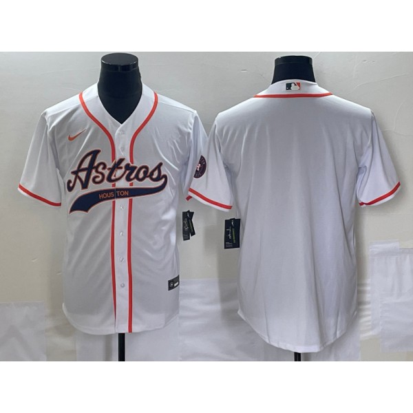 Houston Astros Blank White Cool Base Stitched Jersey