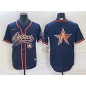 Houston Astros Navy Team Big Logo With Patch Cool Base Stitched Jersey