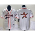 Houston Astros White Team Big Logo Cool Base Stitched Jersey