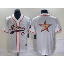Houston Astros White Team Big Logo With Patch Cool Base Stitched Jersey