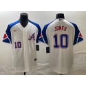 Atlanta Braves #10 Chipper Jones White 2023 City Connect Cool Base With Patch Stitched Jersey