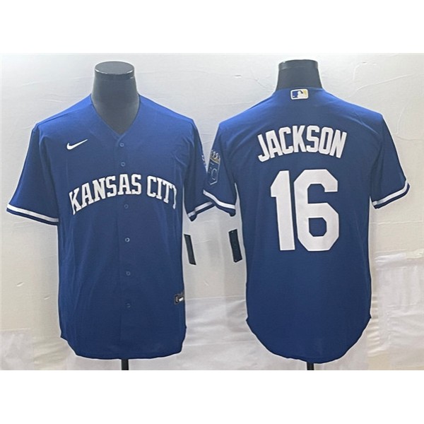 Kansas City Royals #16 Bo Jackson Navy Cool Base Stitched Jersey