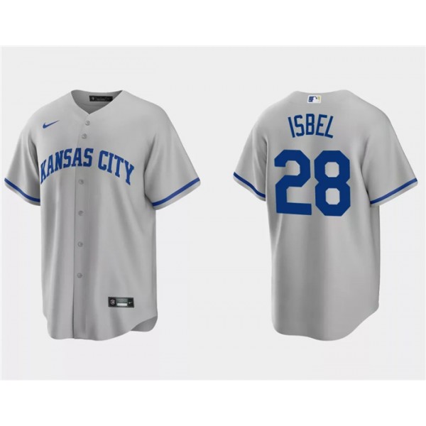 Kansas City Royals #28 Kyle Isbel Gray Cool Base Stitched Jersey