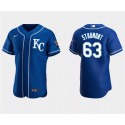 Kansas City Royals #63 Josh Staumont Royal Flex Base Stitched Jersey